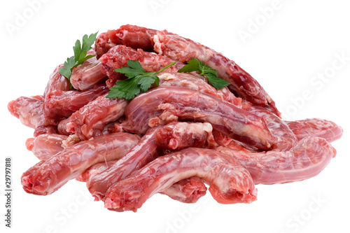 chicken meat isolated on white
