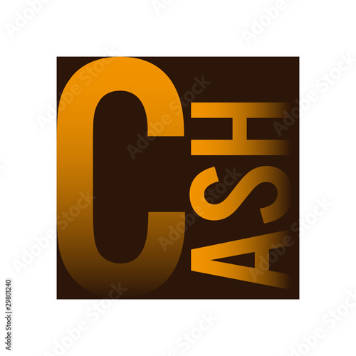 cash paiement logo picto icone symbole mot alphabet graphisme