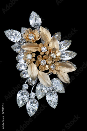 Obraz na płótnie sparkling vintage brooch w salonie