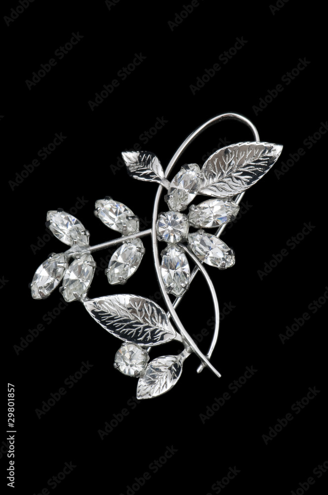 silver vintage brooch
