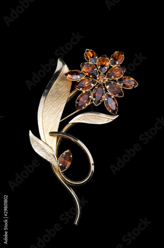 Vászonkép elegant vintage flower brooch