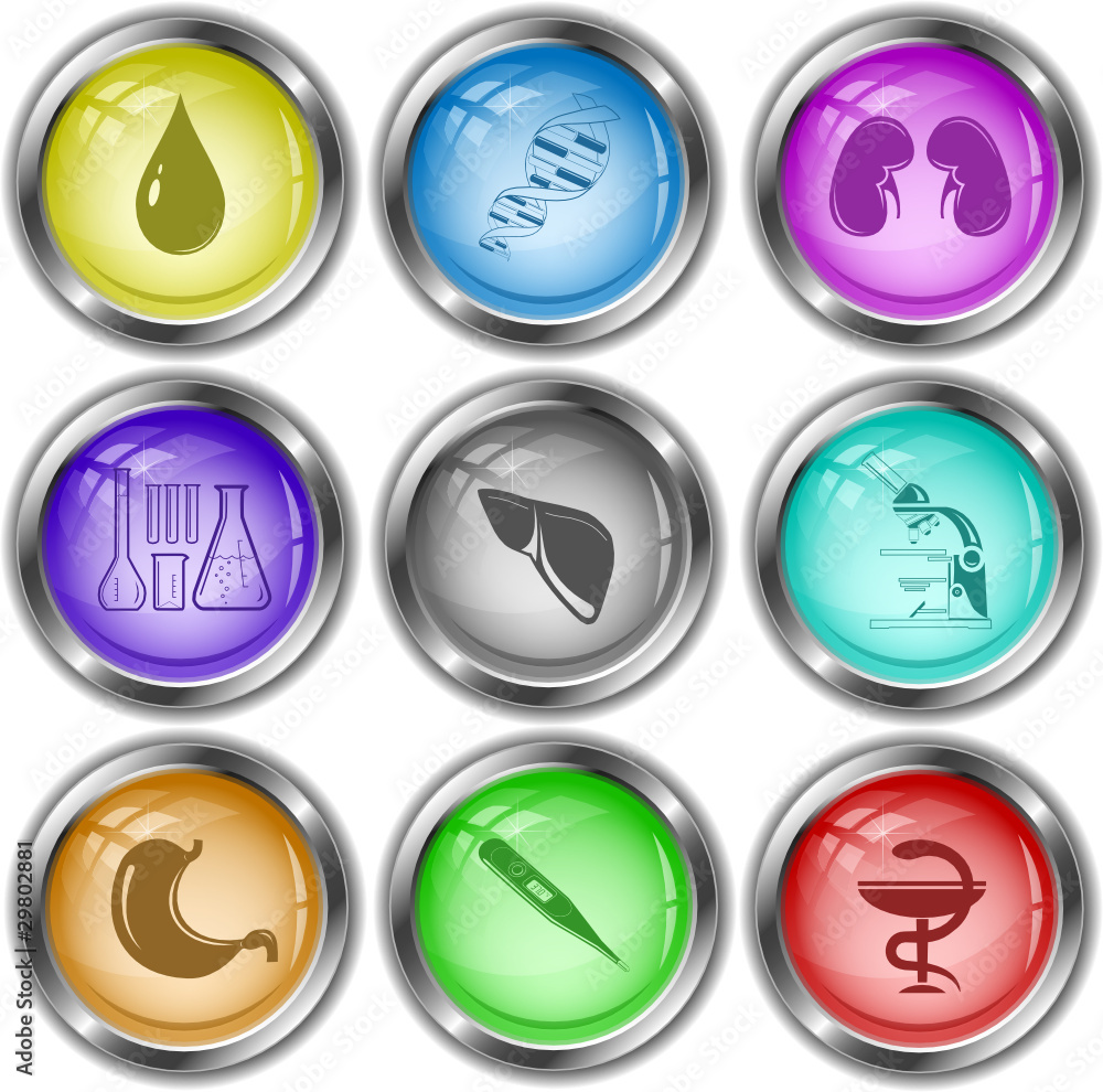 Vector icons of medical elements Vector icons of medical elements