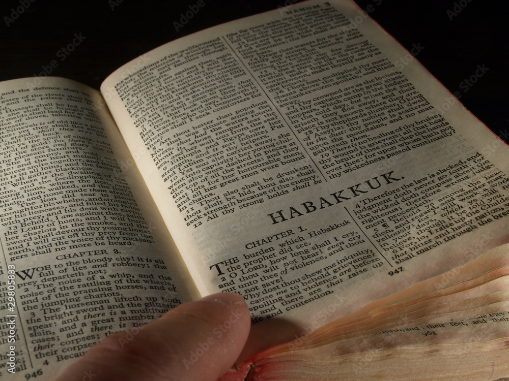 Reading Habakkuk Chapter 1 - Old Testament Stock Photo | Adobe Stock