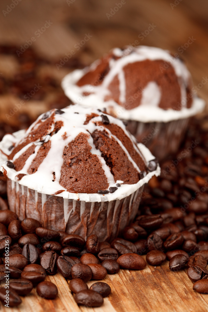chocolate muffins with coffee chocolate muffins with coffee