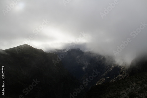 fog in the mountains