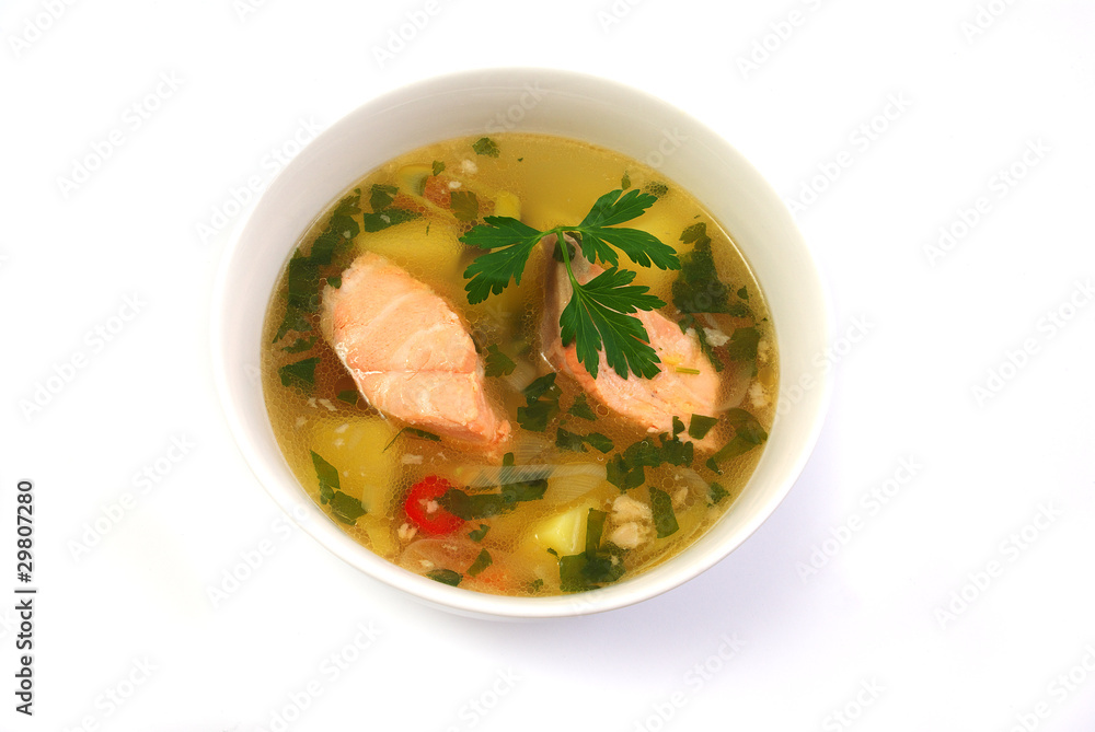 fish soup with salmon fish soup with salmon