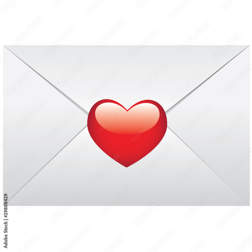 Lettre scellé par un coeur Lettre scellé par un coeur