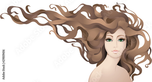 portrait of a woman with long hair