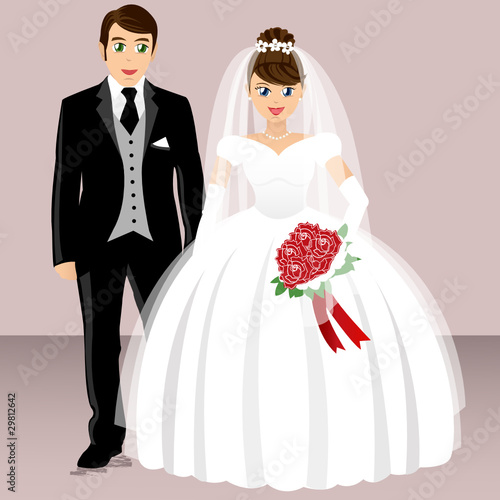 wedding - bride and groom
