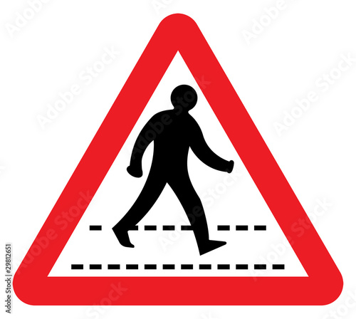 Vászonkép Pedestrian crossing sign