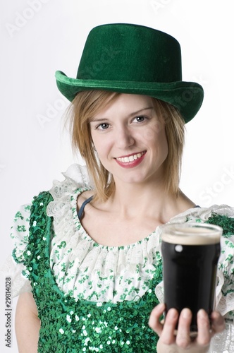 St Patty's day pint from a beautiful woman