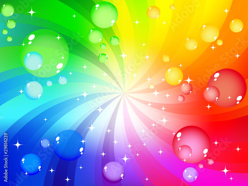 Multicolored bubble background