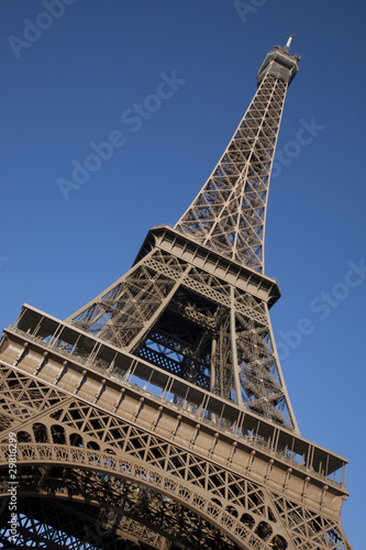 Eiffel Tower on Tilted Angle in Paris, France © kevers
