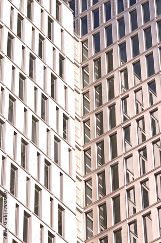 windows of office buildings