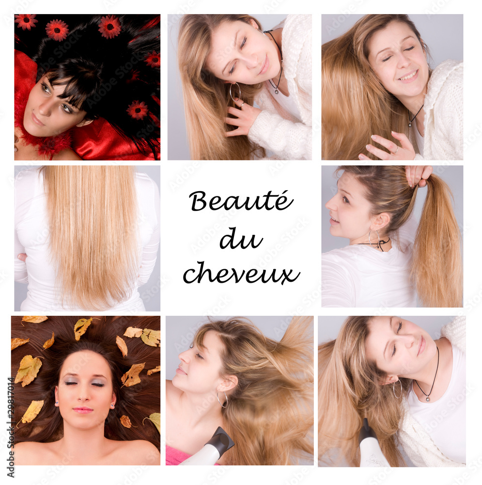 beauté du cheveux - collage beauté du cheveux - collage
