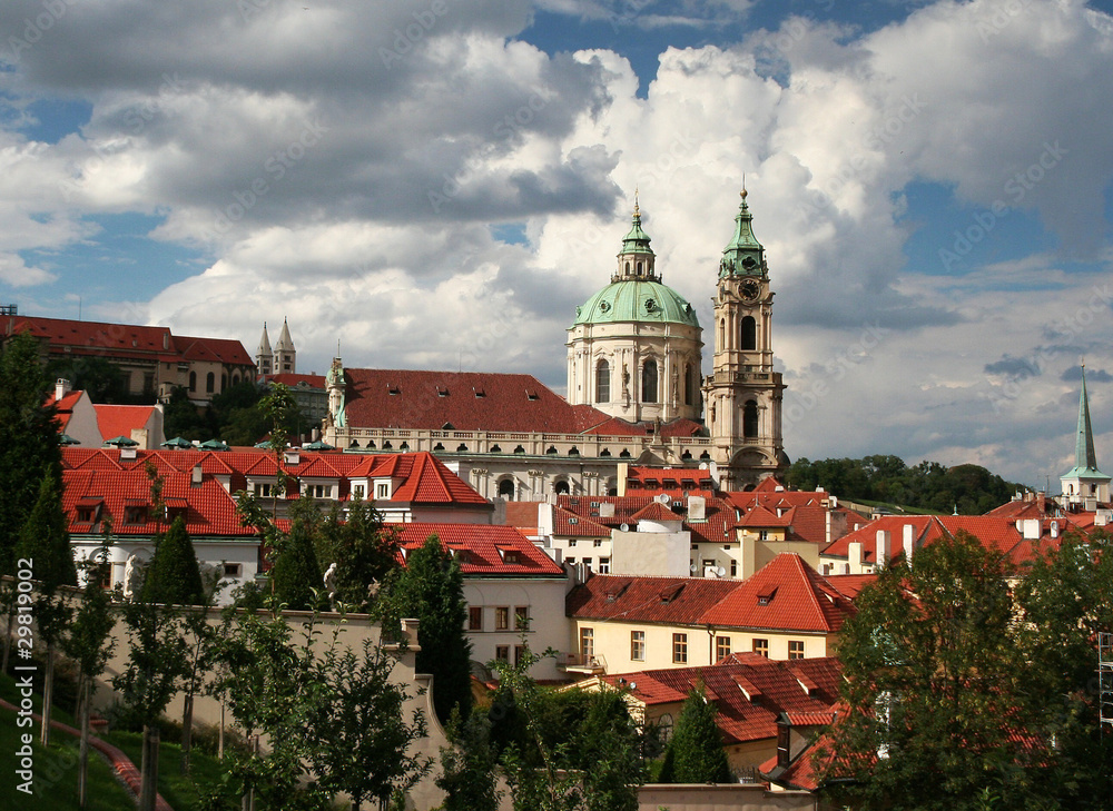 Prague, Czech republic - View od Hradcany with the splendid baro