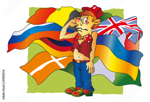 Vector color illustration of patriot