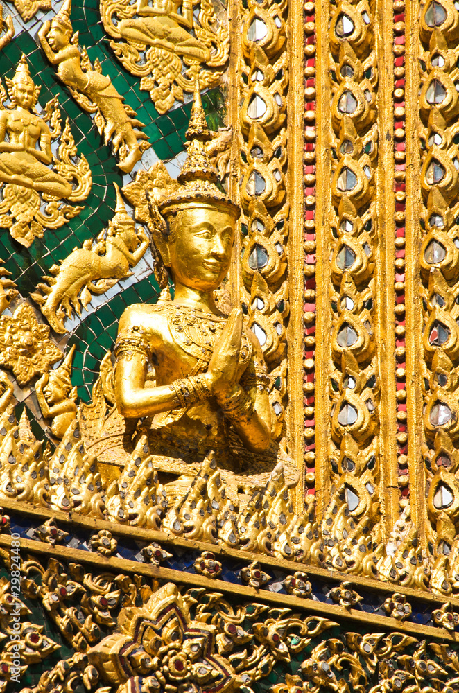 Angel in The temple in the Grand palace area,Thailand. Angel in The temple in the Grand palace area,Thailand.