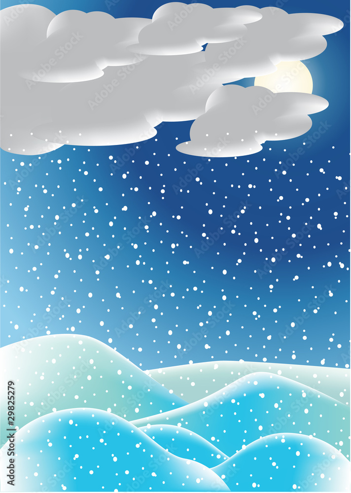 Winter night background Winter night background