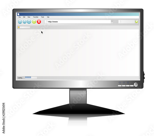 lcd screen with Internet browser