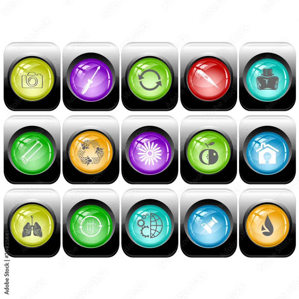 Vector set of internet buttons