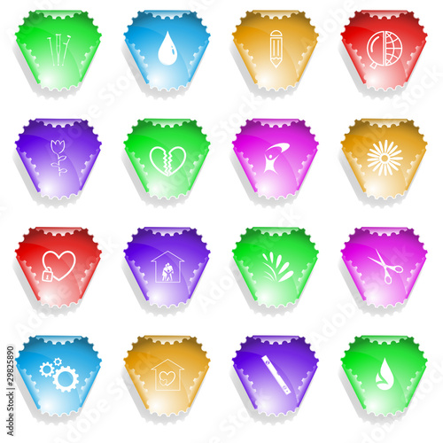 Vector set of stickers