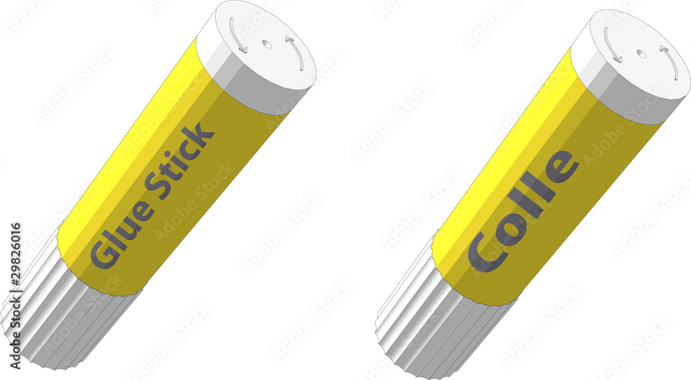 Vecteur Stock bâton de colle jaune | Adobe Stock