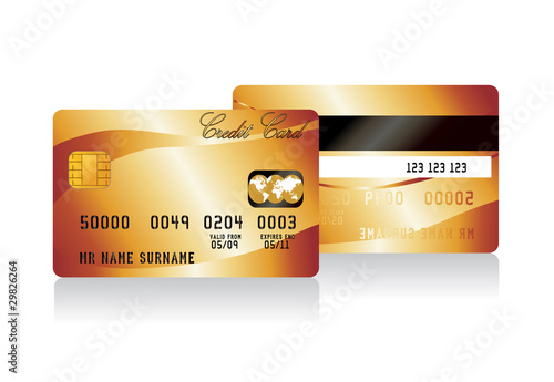 vector realistic credit card