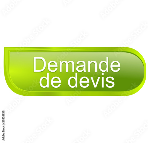 demande de devis sur bouton design vert