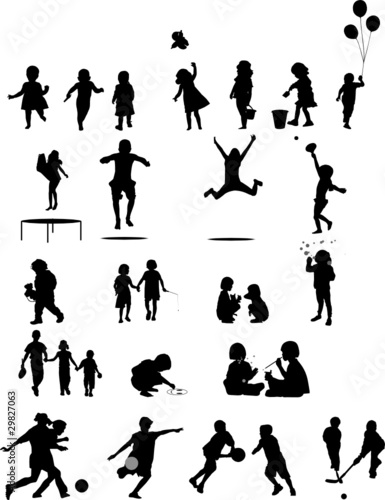 children silhouettes