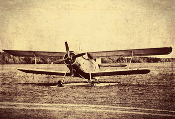 Acrylglasbilder Alte Flugzeuge Historischer Doppeldecker im Retrolook  © Avantgarde