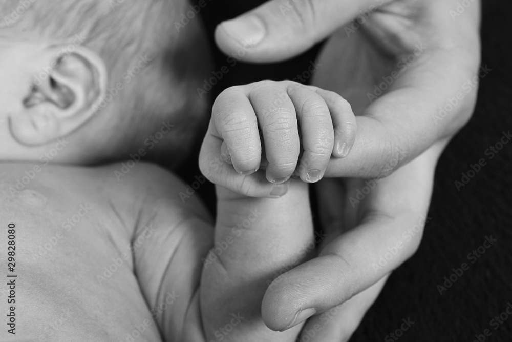 Father's and baby's hands Father's and baby's hands