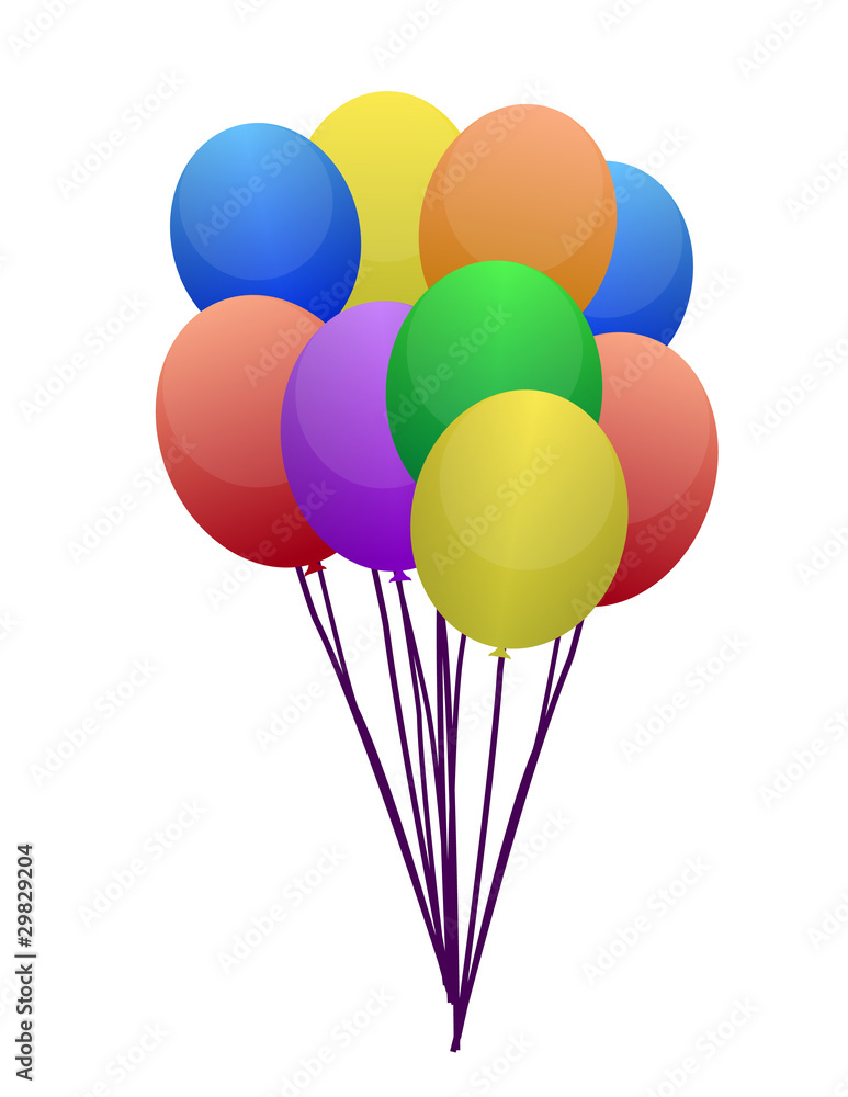 color balloons isolated on white illustration design color balloons isolated on white illustration design