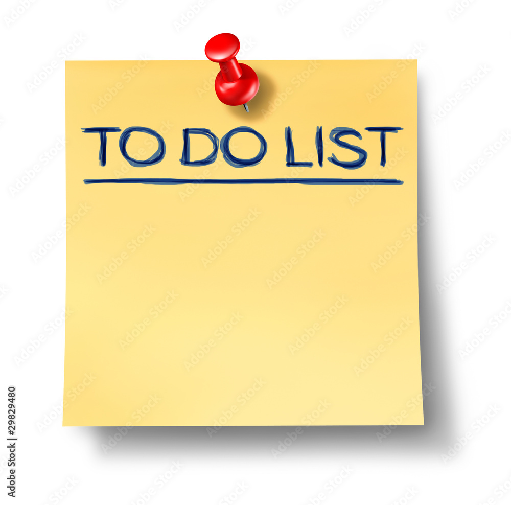 to do list goals office note red thumb tack isolated to do list goals office note red thumb tack isolated