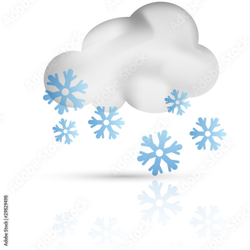 Symbole vectoriel météo neige 01