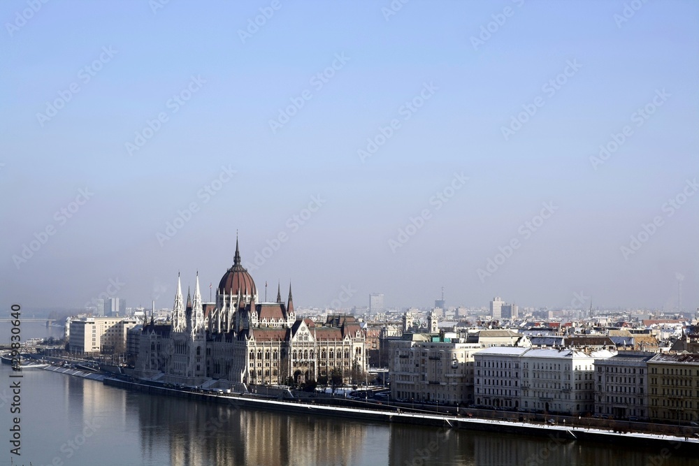 budapest view of parliament and danube