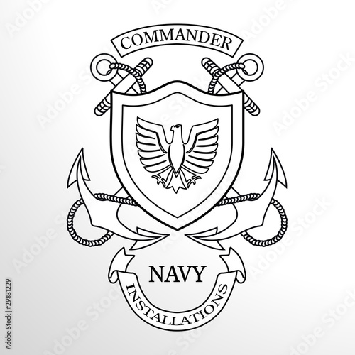 Navy Commander Anchor Emblem