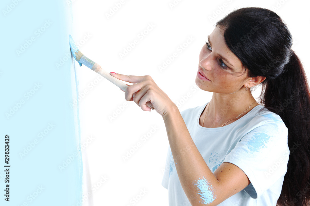 woman paint on wall woman paint on wall