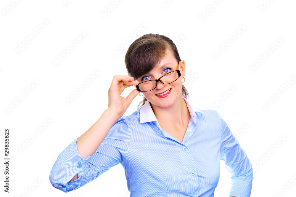Sexy businesswoman with glasses Sexy businesswoman with glasses