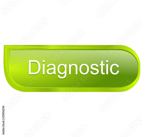 diagnostic sur bouton design vert