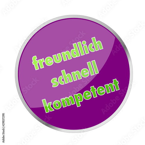 Button feundlich,schnell,lompetent lila