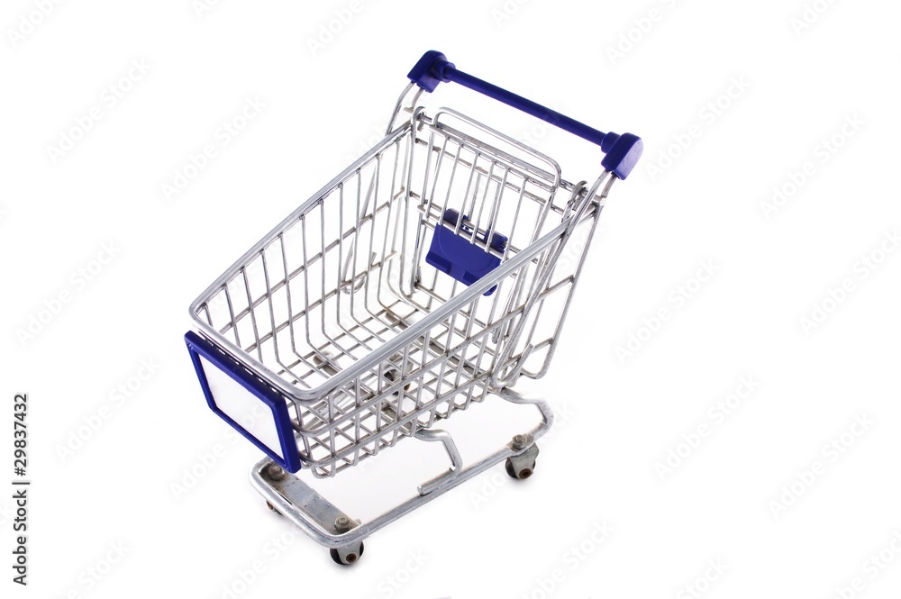 isolated on white empty shopping card isolated on white empty shopping card