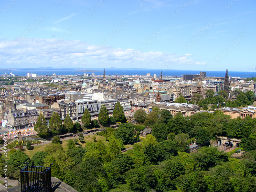 A view over Edinburgh's New Town from the castle