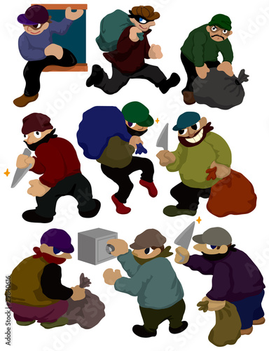 cartoon thief icon