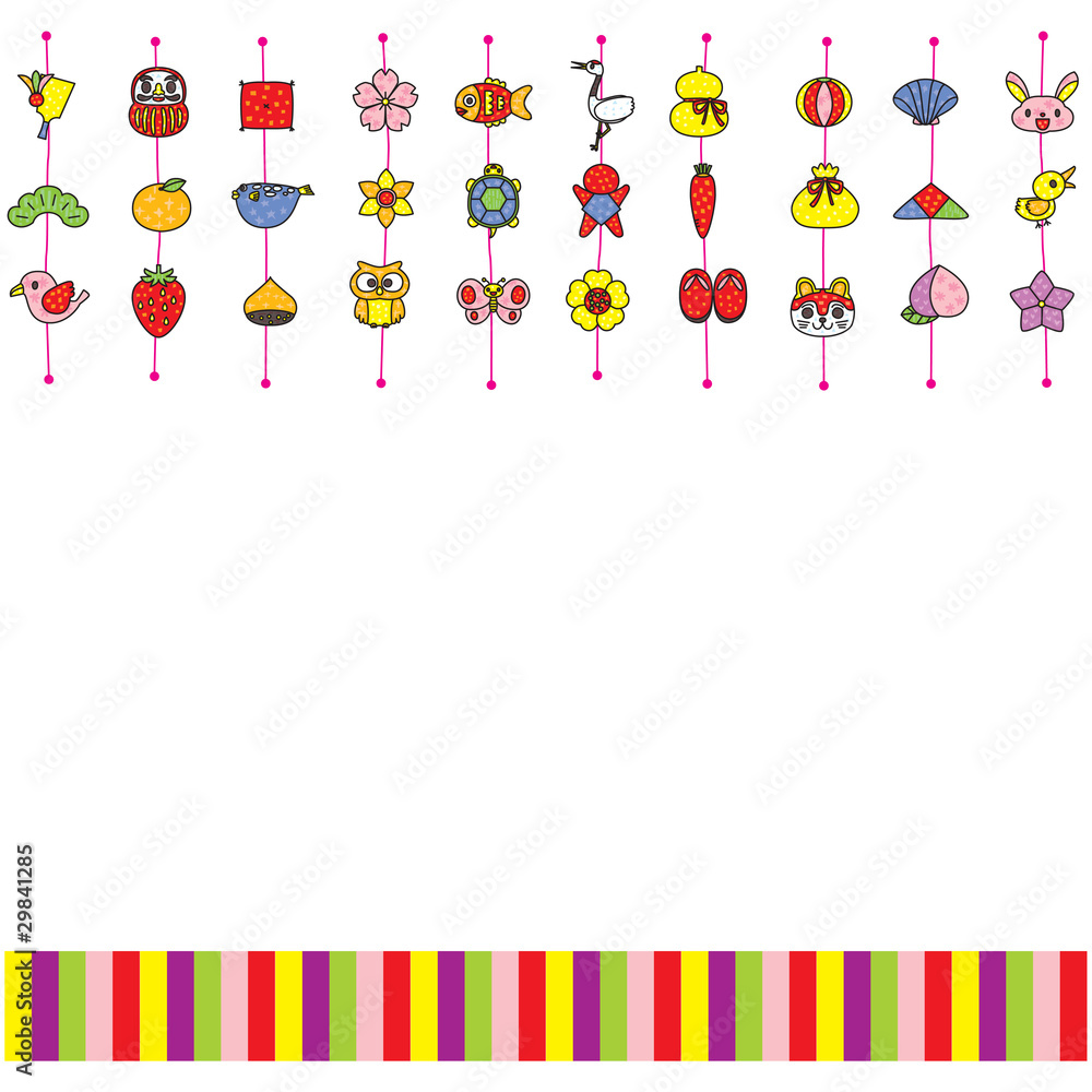 つるし雛 かざり罫 Stock ベクター Adobe Stock