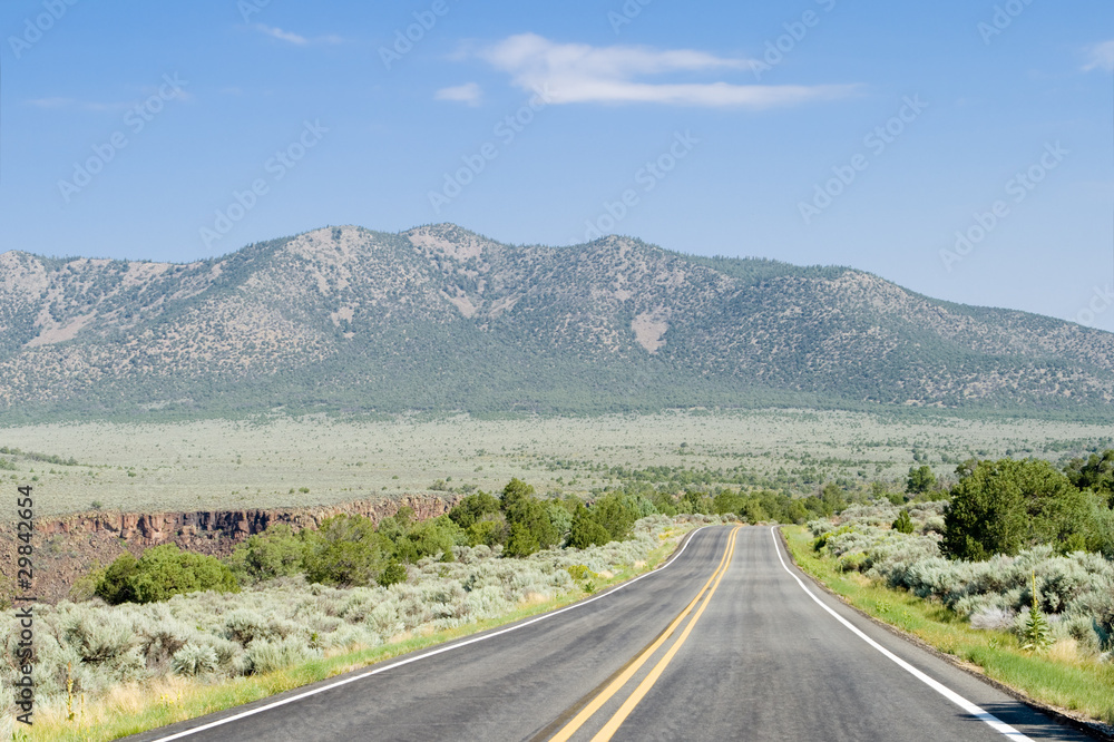 Road Mountains Rio Grande Gorge New Mexico USA