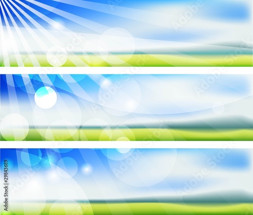 the vector summer blurs banners