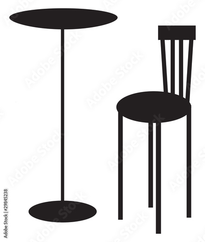table & chair silhouette