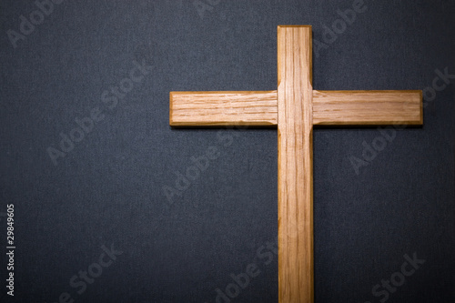 Wooden cross with copyspace