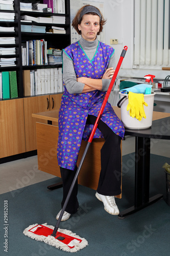 Portrait of profesional cleaning lady